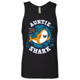 T-Shirts Black / S Shark Family Trazo - Auntie Men's Premium Tank Top