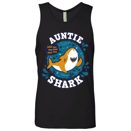 T-Shirts Black / S Shark Family Trazo - Auntie Men's Premium Tank Top