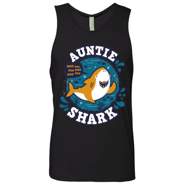 T-Shirts Black / S Shark Family Trazo - Auntie Men's Premium Tank Top