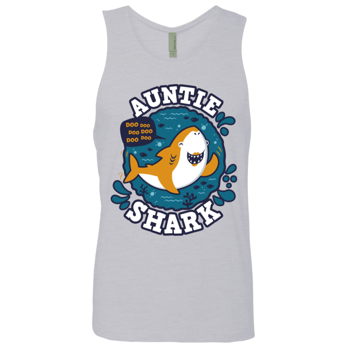 T-Shirts Heather Grey / S Shark Family Trazo - Auntie Men's Premium Tank Top