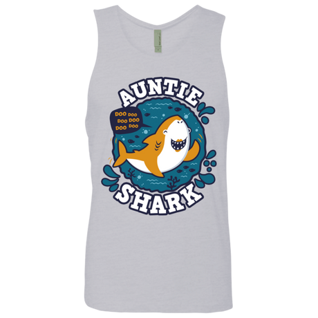 T-Shirts Heather Grey / S Shark Family Trazo - Auntie Men's Premium Tank Top