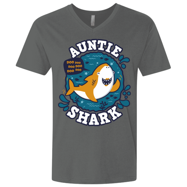 T-Shirts Heavy Metal / X-Small Shark Family Trazo - Auntie Men's Premium V-Neck