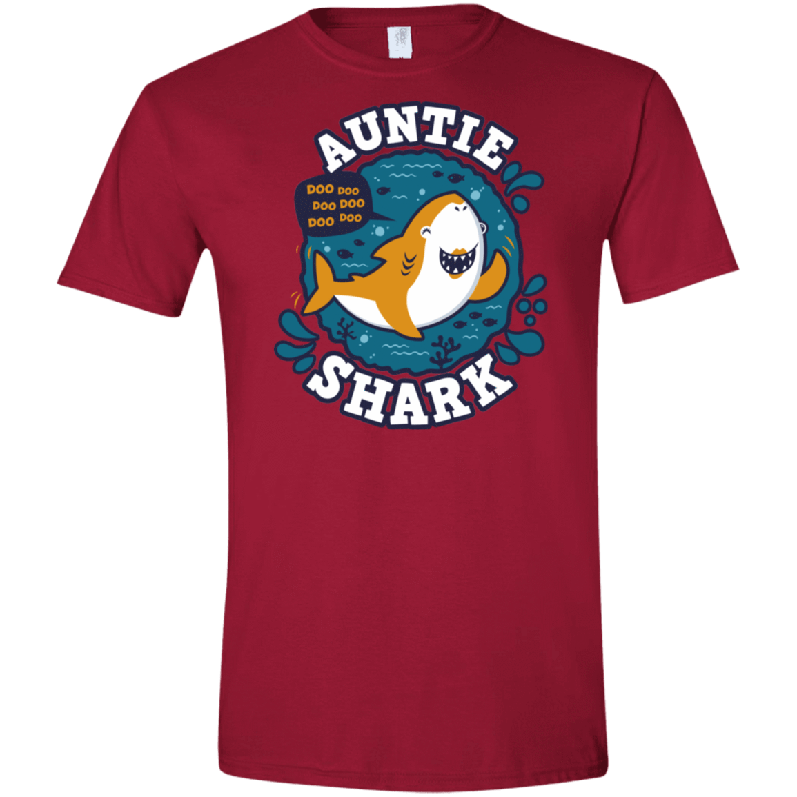 T-Shirts Cardinal Red / S Shark Family Trazo - Auntie Men's Semi-Fitted Softstyle