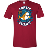 T-Shirts Cardinal Red / S Shark Family Trazo - Auntie Men's Semi-Fitted Softstyle