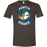 T-Shirts Dark Chocolate / S Shark Family Trazo - Auntie Men's Semi-Fitted Softstyle
