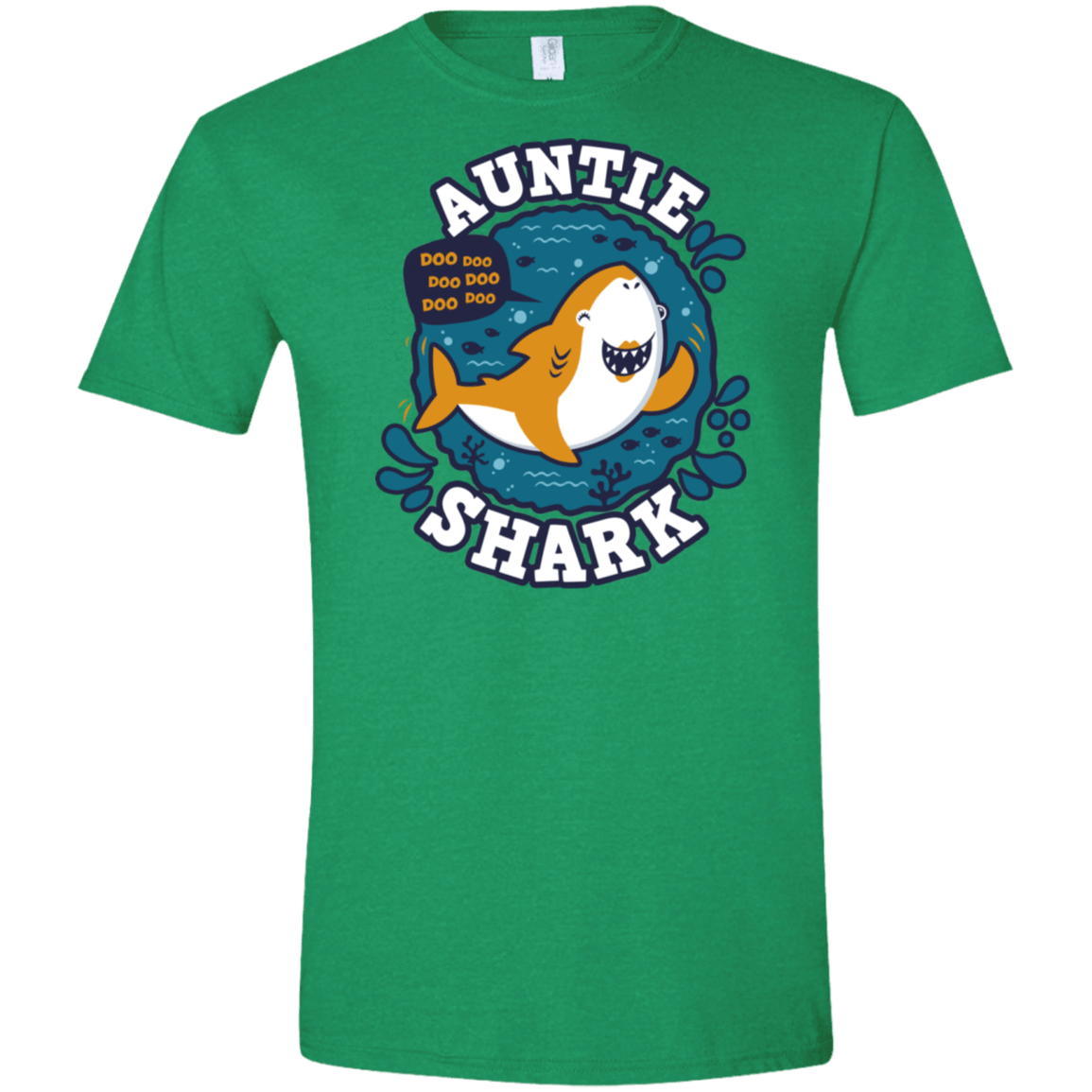 T-Shirts Heather Irish Green / S Shark Family Trazo - Auntie Men's Semi-Fitted Softstyle