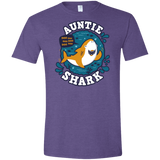 T-Shirts Heather Purple / S Shark Family Trazo - Auntie Men's Semi-Fitted Softstyle