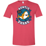 T-Shirts Heather Red / S Shark Family Trazo - Auntie Men's Semi-Fitted Softstyle