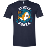 T-Shirts Navy / X-Small Shark Family Trazo - Auntie Men's Semi-Fitted Softstyle