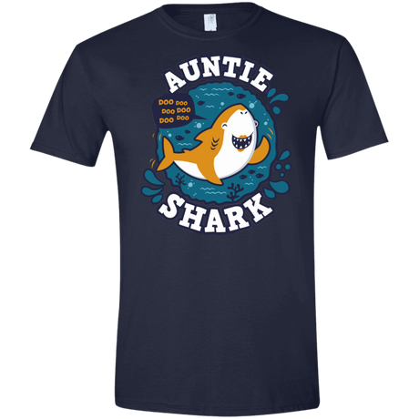 T-Shirts Navy / X-Small Shark Family Trazo - Auntie Men's Semi-Fitted Softstyle
