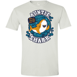 T-Shirts White / X-Small Shark Family Trazo - Auntie Men's Semi-Fitted Softstyle