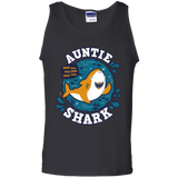 T-Shirts Black / S Shark Family Trazo - Auntie Men's Tank Top