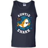T-Shirts Navy / S Shark Family Trazo - Auntie Men's Tank Top