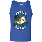 T-Shirts Royal / S Shark Family Trazo - Auntie Men's Tank Top