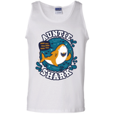 T-Shirts White / S Shark Family Trazo - Auntie Men's Tank Top