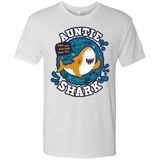 T-Shirts Heather White / S Shark Family Trazo - Auntie Men's Triblend T-Shirt