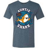 T-Shirts Indigo / S Shark Family Trazo - Auntie Men's Triblend T-Shirt