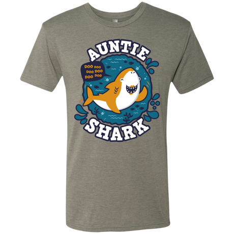 T-Shirts Venetian Grey / S Shark Family Trazo - Auntie Men's Triblend T-Shirt