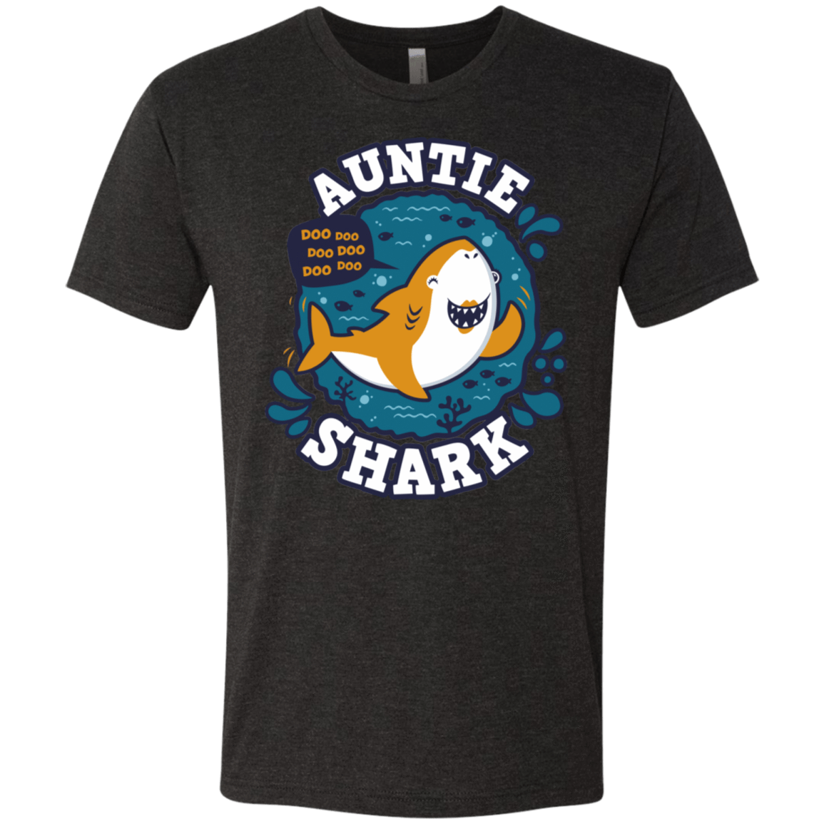 T-Shirts Vintage Black / S Shark Family Trazo - Auntie Men's Triblend T-Shirt