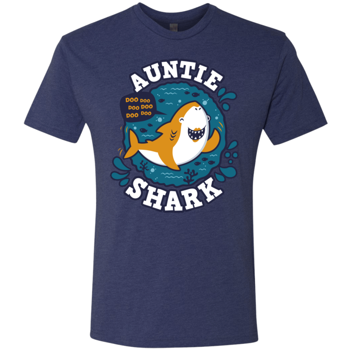 T-Shirts Vintage Navy / S Shark Family Trazo - Auntie Men's Triblend T-Shirt