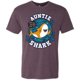 T-Shirts Vintage Purple / S Shark Family Trazo - Auntie Men's Triblend T-Shirt