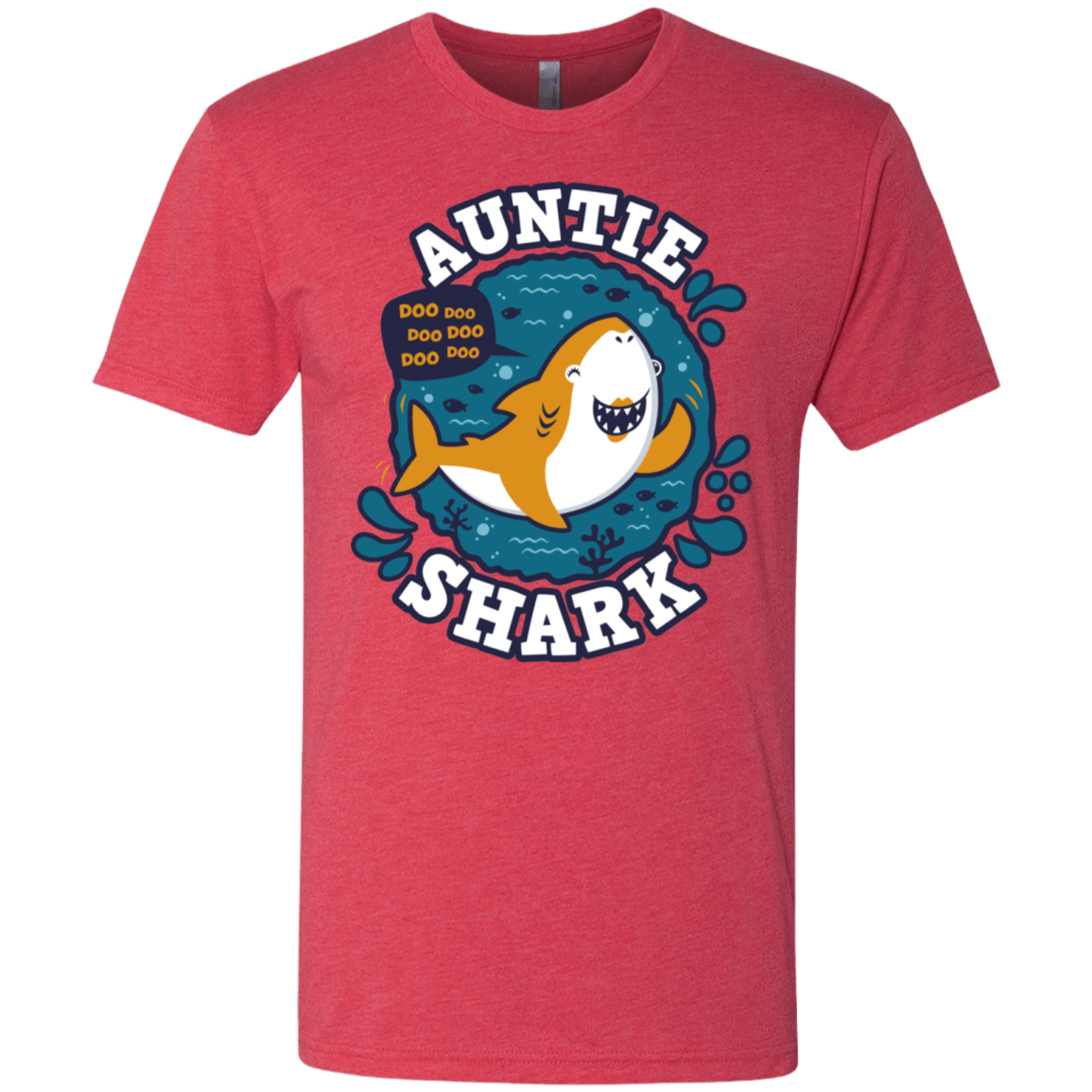 T-Shirts Vintage Red / S Shark Family Trazo - Auntie Men's Triblend T-Shirt