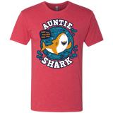 T-Shirts Vintage Red / S Shark Family Trazo - Auntie Men's Triblend T-Shirt