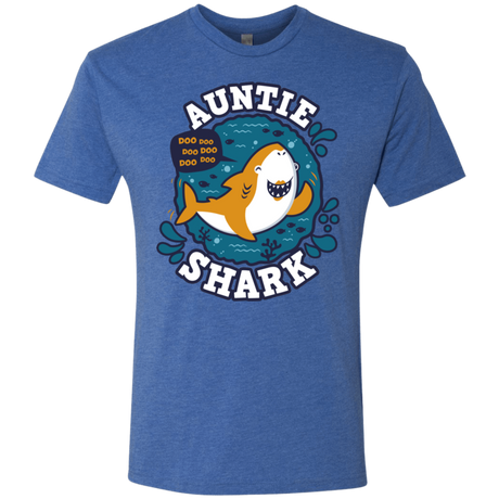 T-Shirts Vintage Royal / S Shark Family Trazo - Auntie Men's Triblend T-Shirt