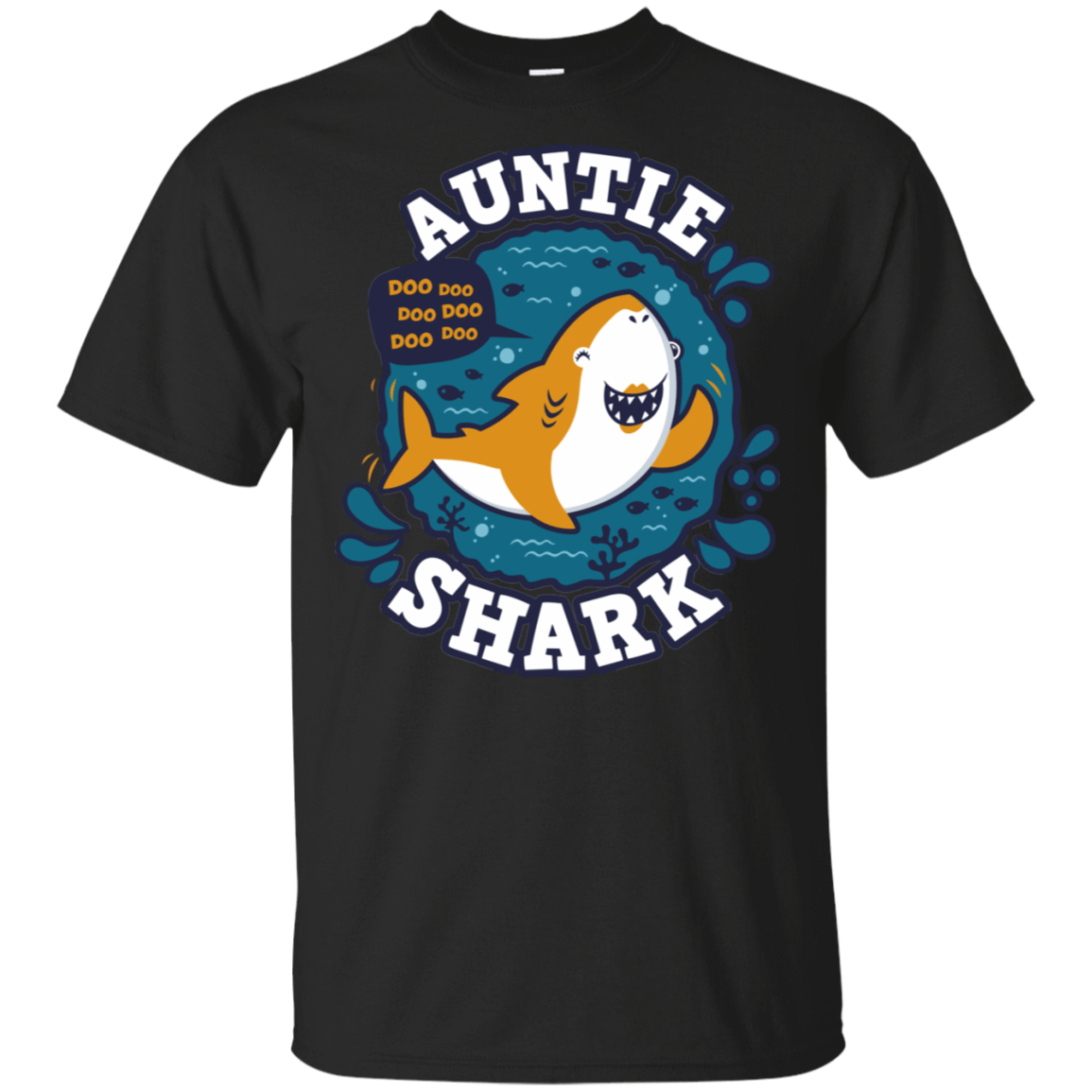 T-Shirts Black / S Shark Family Trazo - Auntie T-Shirt
