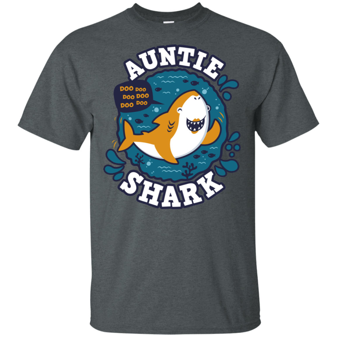 T-Shirts Dark Heather / S Shark Family Trazo - Auntie T-Shirt