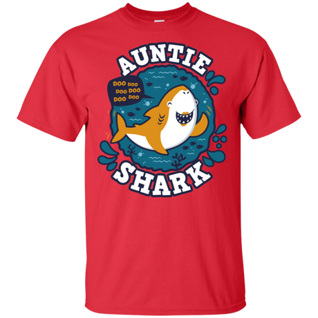 T-Shirts Red / S Shark Family Trazo - Auntie T-Shirt
