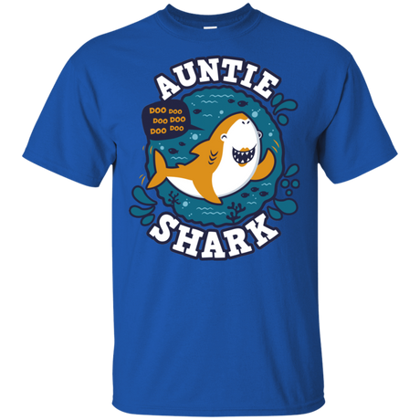 T-Shirts Royal / S Shark Family Trazo - Auntie T-Shirt