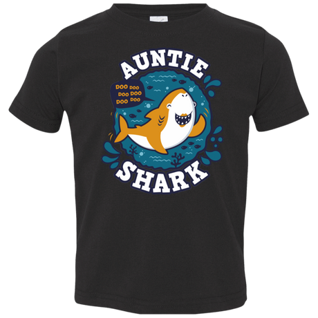 T-Shirts Black / 2T Shark Family Trazo - Auntie Toddler Premium T-Shirt