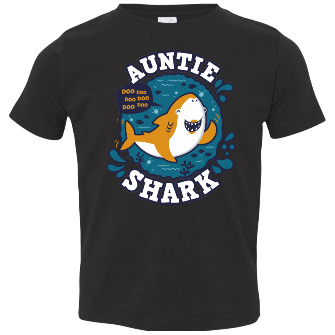 T-Shirts Black / 2T Shark Family Trazo - Auntie Toddler Premium T-Shirt