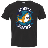 T-Shirts Black / 2T Shark Family Trazo - Auntie Toddler Premium T-Shirt