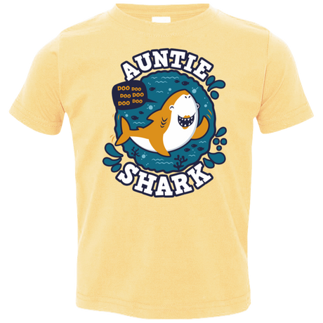 T-Shirts Butter / 2T Shark Family Trazo - Auntie Toddler Premium T-Shirt