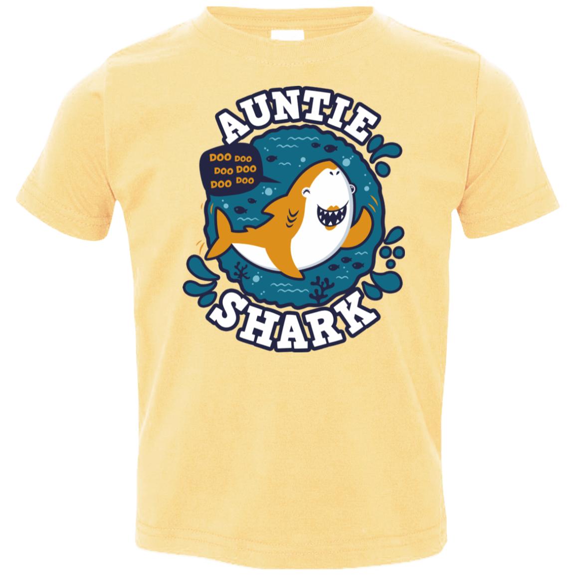 T-Shirts Butter / 2T Shark Family Trazo - Auntie Toddler Premium T-Shirt