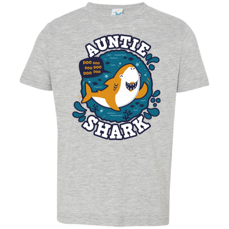 T-Shirts Heather Grey / 2T Shark Family Trazo - Auntie Toddler Premium T-Shirt