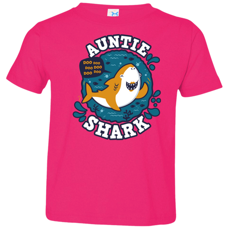 T-Shirts Hot Pink / 2T Shark Family Trazo - Auntie Toddler Premium T-Shirt