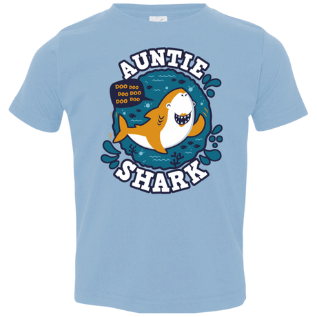T-Shirts Light Blue / 2T Shark Family Trazo - Auntie Toddler Premium T-Shirt