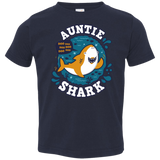 T-Shirts Navy / 2T Shark Family Trazo - Auntie Toddler Premium T-Shirt