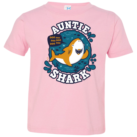 T-Shirts Pink / 2T Shark Family Trazo - Auntie Toddler Premium T-Shirt