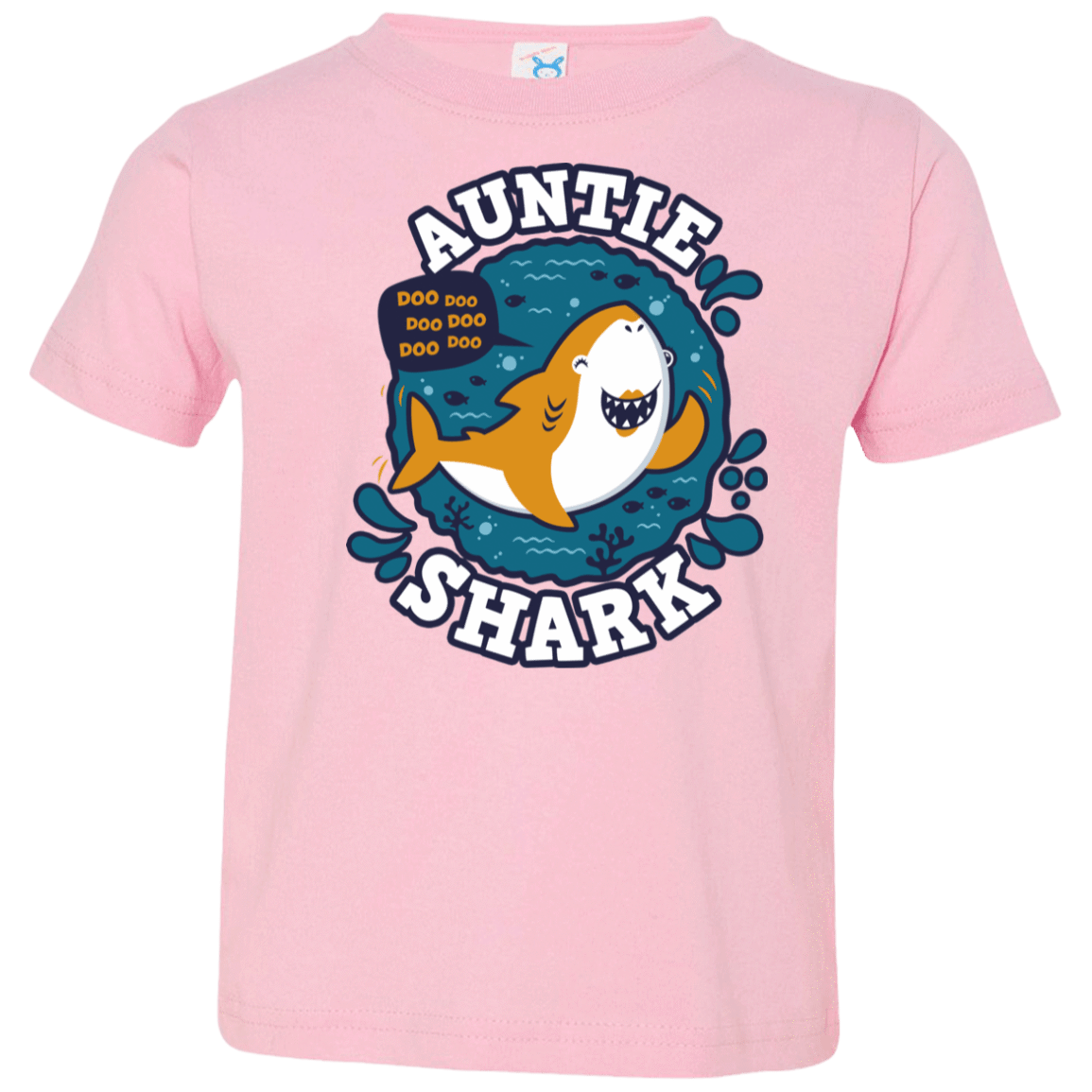 T-Shirts Pink / 2T Shark Family Trazo - Auntie Toddler Premium T-Shirt