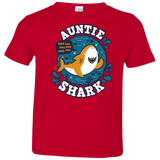 T-Shirts Red / 2T Shark Family Trazo - Auntie Toddler Premium T-Shirt