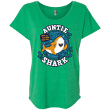 T-Shirts Envy / X-Small Shark Family Trazo - Auntie Triblend Dolman Sleeve