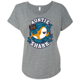 T-Shirts Premium Heather / X-Small Shark Family Trazo - Auntie Triblend Dolman Sleeve