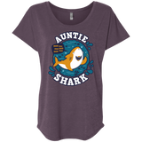 T-Shirts Vintage Purple / X-Small Shark Family Trazo - Auntie Triblend Dolman Sleeve