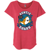 T-Shirts Vintage Red / X-Small Shark Family Trazo - Auntie Triblend Dolman Sleeve