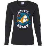 T-Shirts Black / S Shark Family Trazo - Auntie Women's Long Sleeve T-Shirt