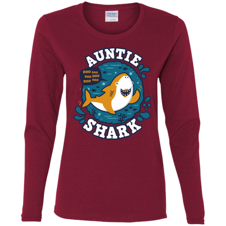 T-Shirts Cardinal / S Shark Family Trazo - Auntie Women's Long Sleeve T-Shirt